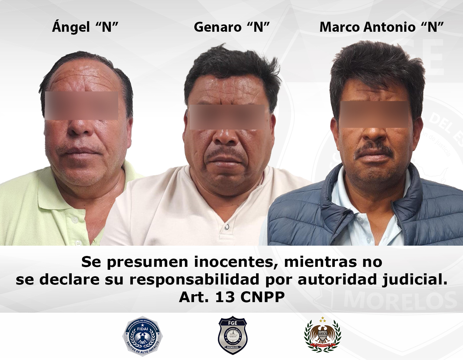 FIDAI realiza detención en contra del Presidente, Tesorero y Secretario del Comisariado de Bienes Comunales de Huitzilac