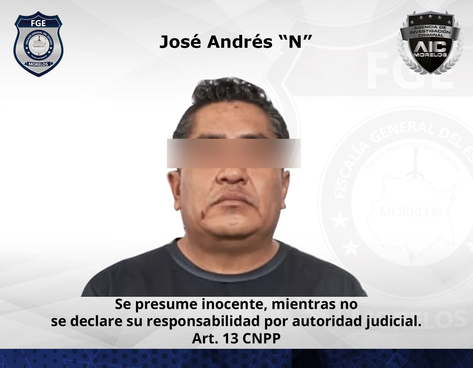 Prisión preventiva contra de un masculino por violación