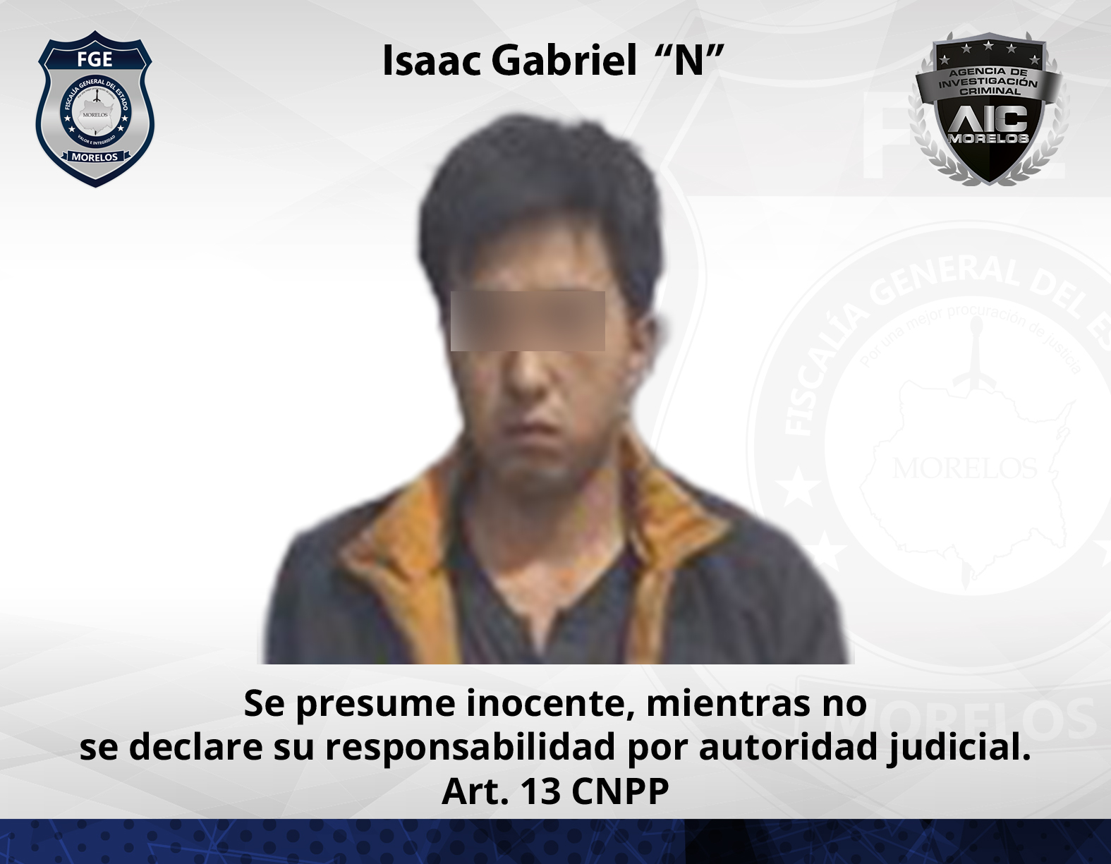 Logra Fiscalía Oriente la vinculación a proceso de un masculino por homicidio