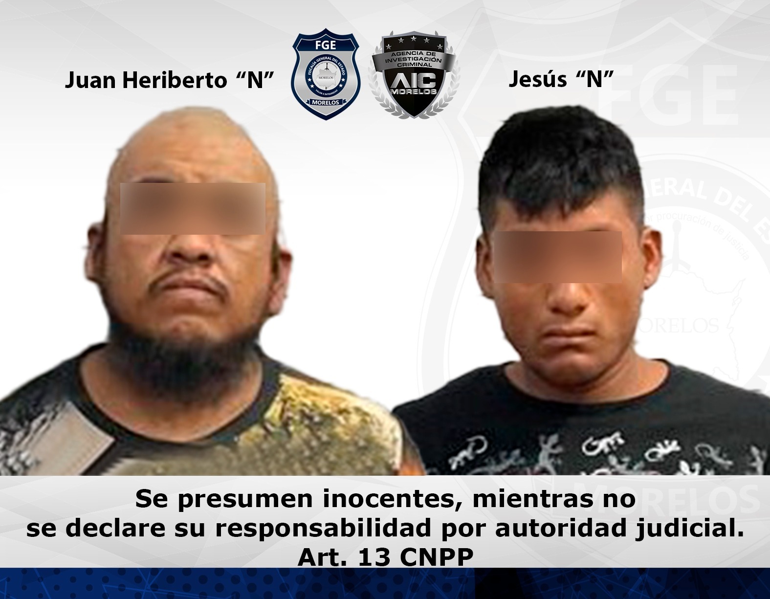 Agentes de investigación aseguraron en Tlaquiltenango a dos hombres en poder de droga