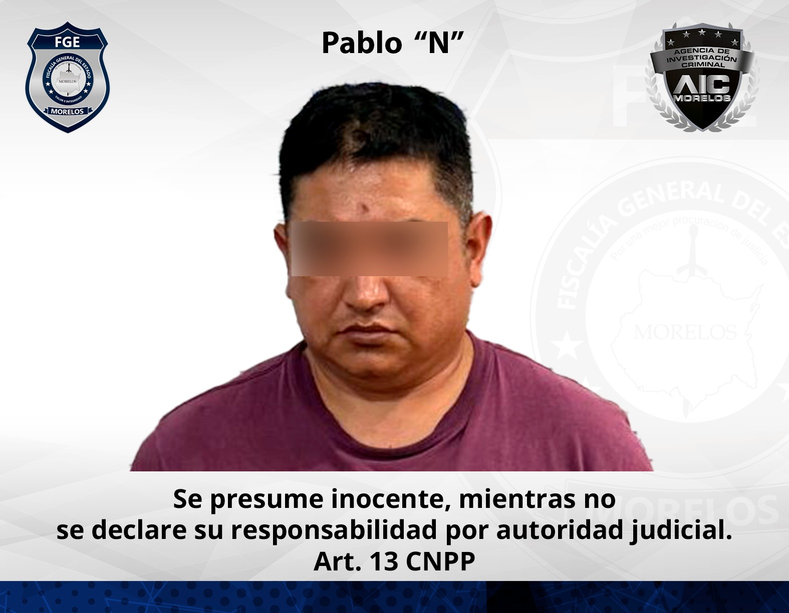 Ordenan vinculación a proceso de “Pablito” por homicidio calificado