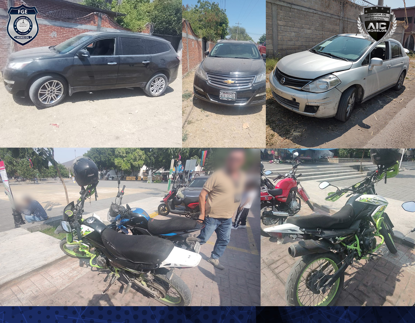 AIC asegura tres vehículos de procedencia ilícita en los municipios de Zacatepec, Tlaquiltenango y Tlaltizapán