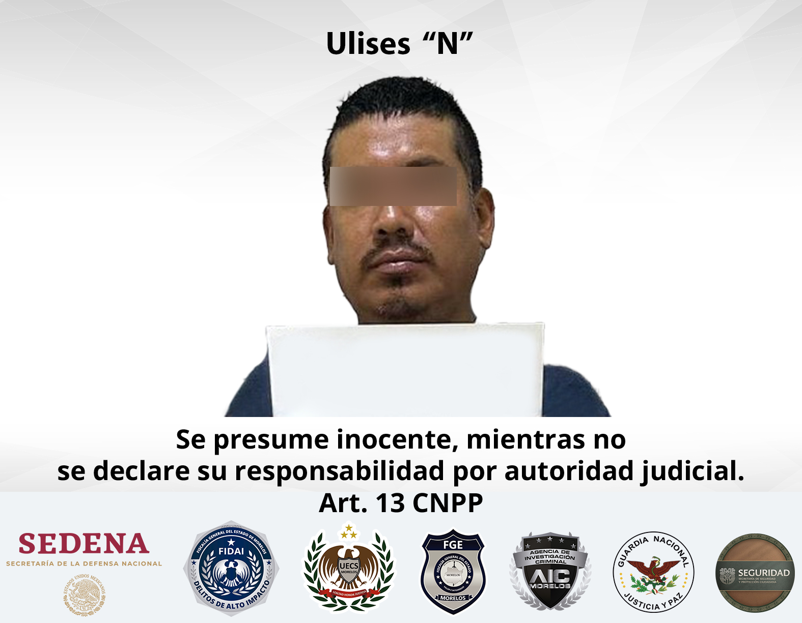 Detienen a Ulises “N” con arma de fuego y dosis de probables narcóticos