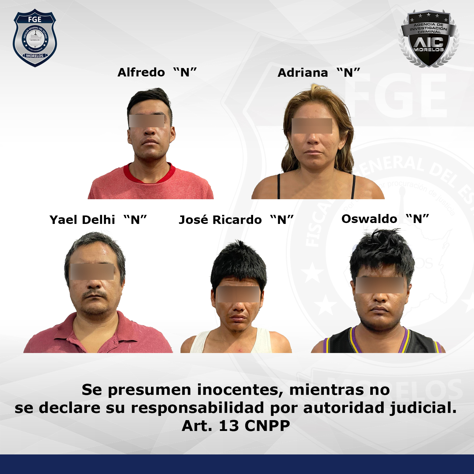 Cinco personas que ofrecían droga en vía pública en Jojutla fueron aseguradas por la AIC