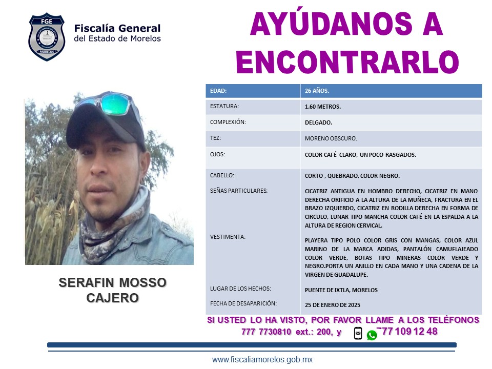 SERAFIN MOSSO CAJERO