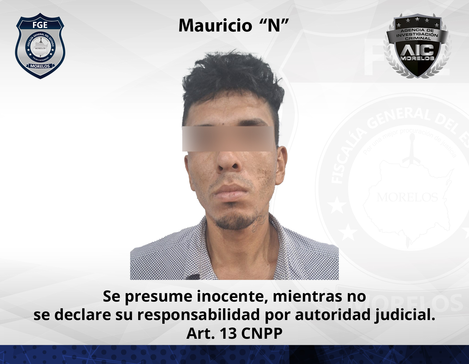 Ministerio Público en Jojutla consigna ante juez penal al Mauricio “N” por narcomenudeo