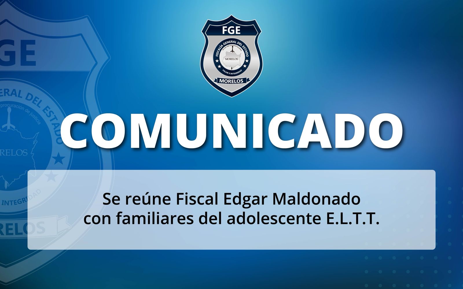Se reúne Fiscal Edgar Maldonado con familiares del adolescente E.L.T.T.