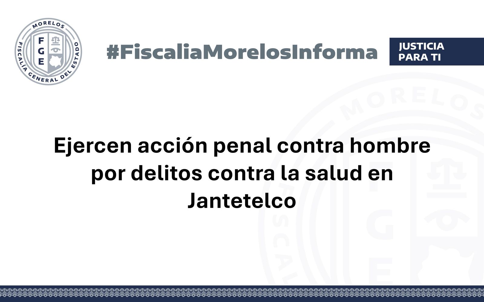 Ejercen acción penal contra hombre por delitos contra la salud en Jantetelco