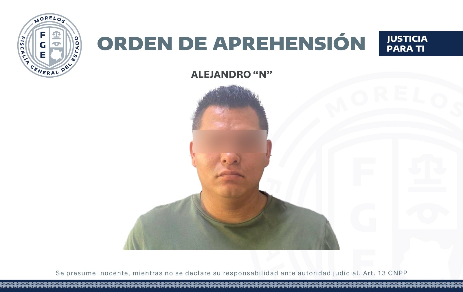 Ejecutan orden de aprehensión contra masculino por violencia familiar en Cuernavaca