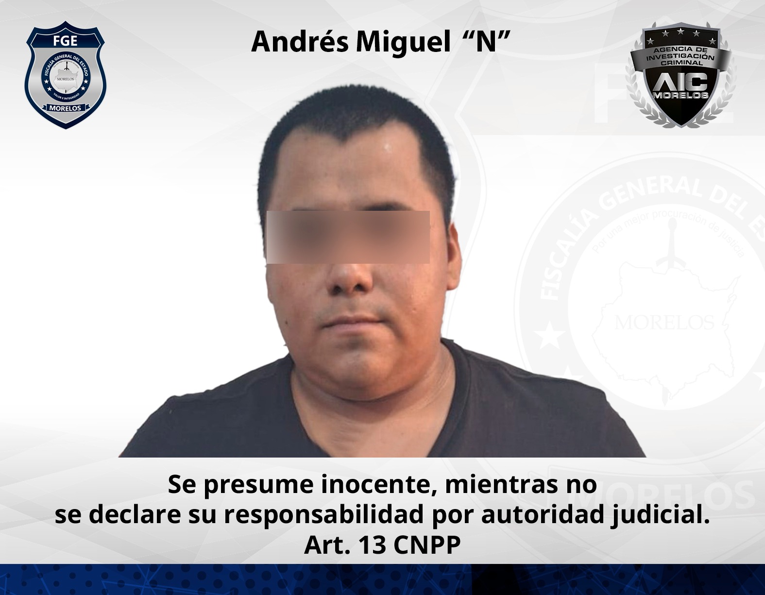 Andrés Miguel “N” quedó vinculado a proceso por homicidio calificado