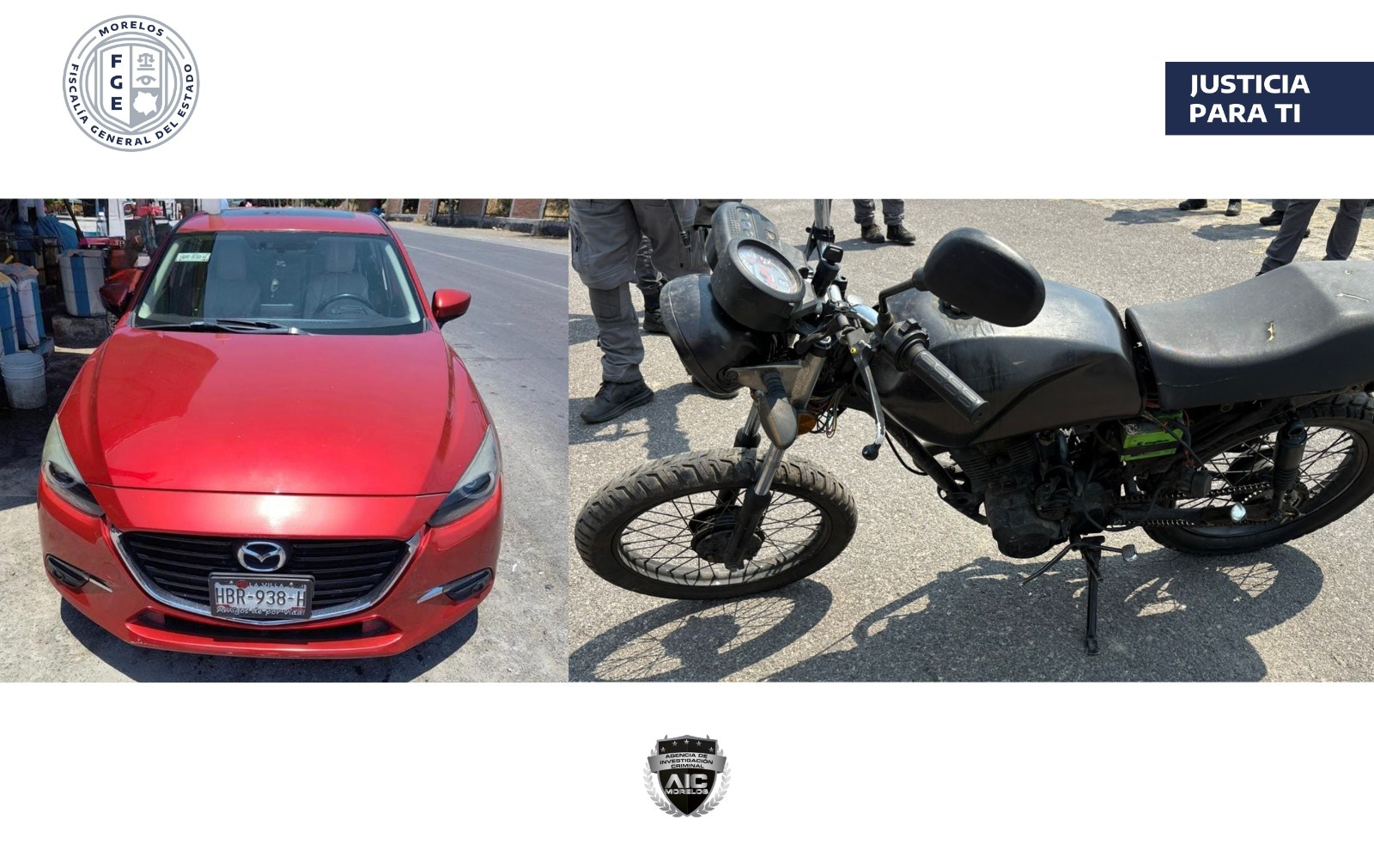 Asegura AIC vehículos con reporte de robo y alteraciones en Cuernavaca y Xochitepec