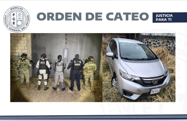 Fiscalía Metropolitana catea predio en Tepoztlán, utilizado para el desmantelamiento de automóviles