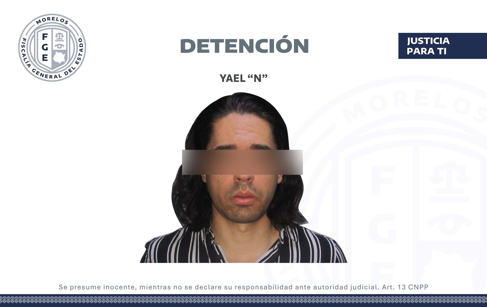 Elementos de la Agencia de Investigación Criminal (AIC) detuvieron a Yael “N” en el municipio de Xochitepec por su probable responsabilidad en los delitos de posesión de vehículo automotor de procedencia ilícita y resistencia a particulares.