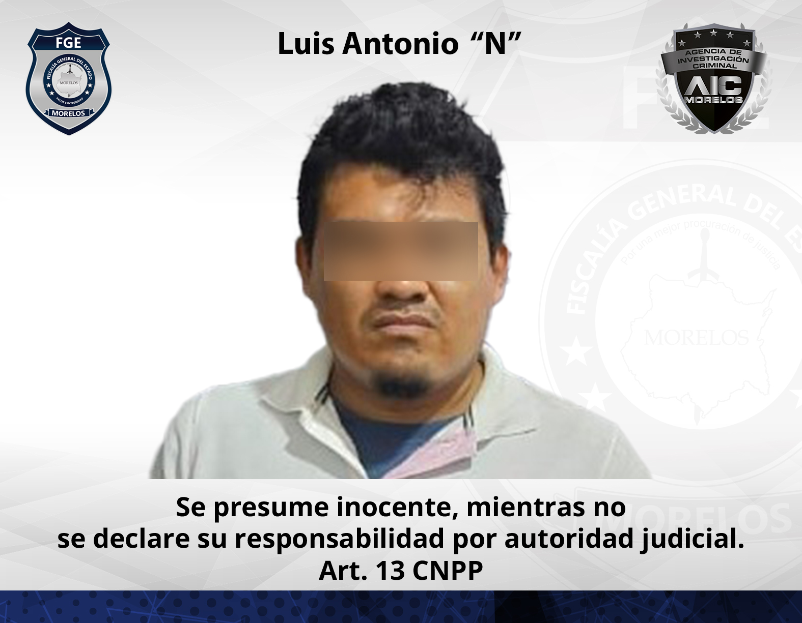 Aprehenden a masculino por violación agravada