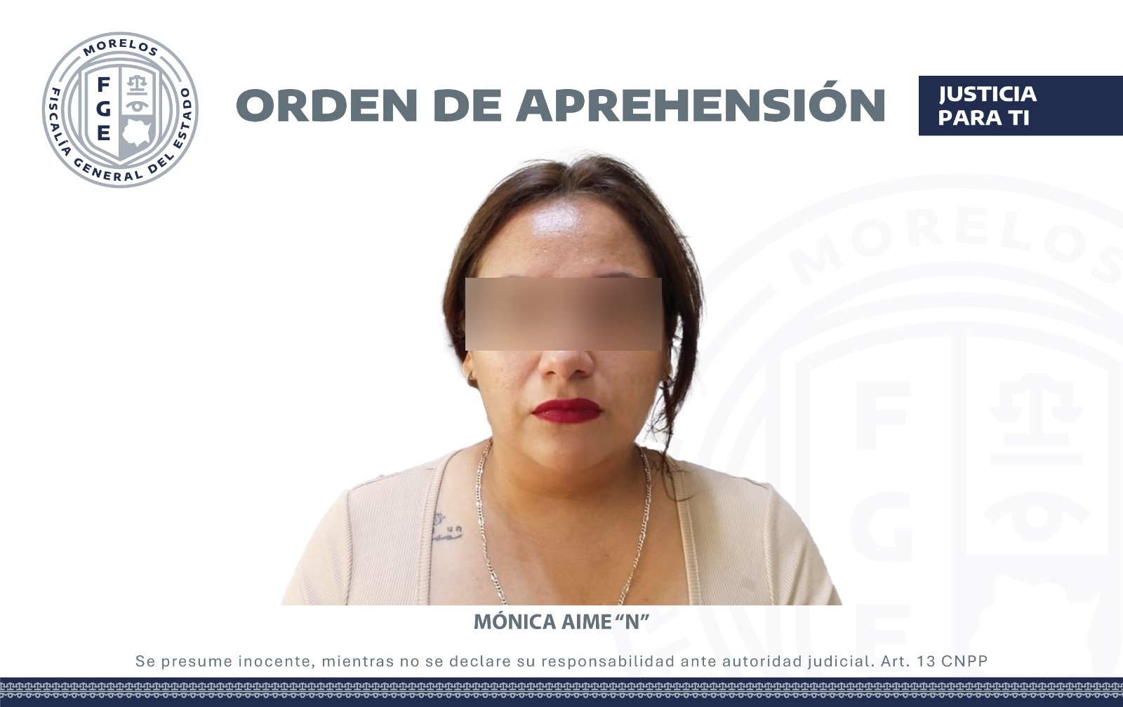 AIC aprehende a mujer por homicidio calificado en grado de tentativa en Emiliano Zapata