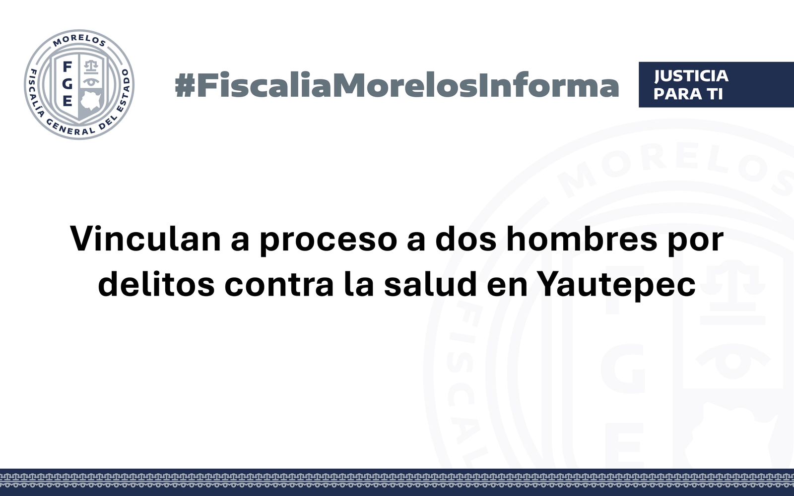 Vinculan a proceso a dos hombres por delitos contra la salud en Yautepec
