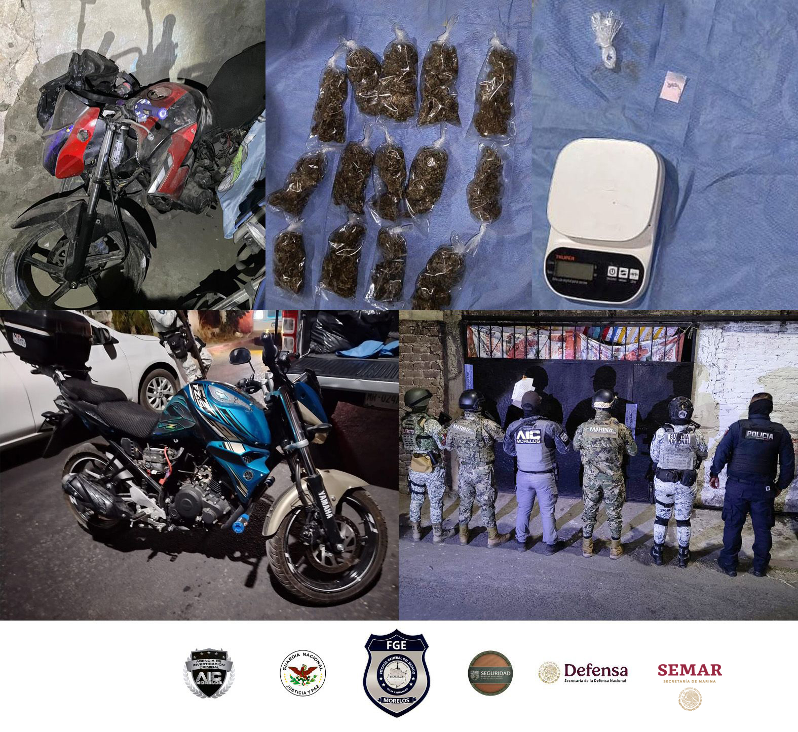 AIC catea y asegura inmueble en Temixco con drogas y vehículos