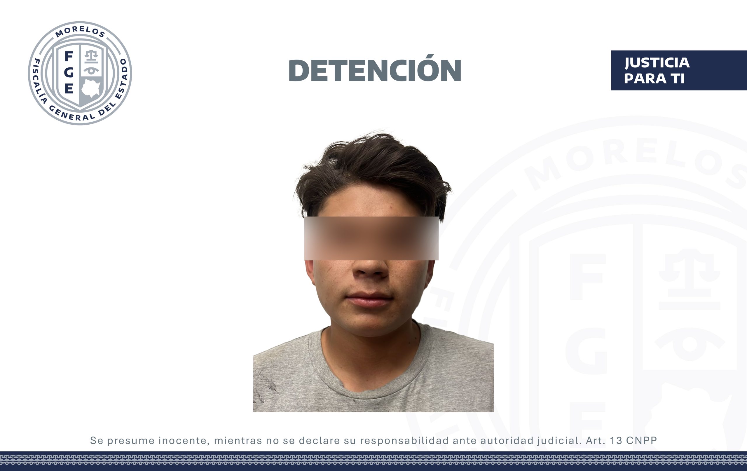 Elementos de la Agencia de Investigación Criminal (AIC) detuvieron a la siguiente persona: