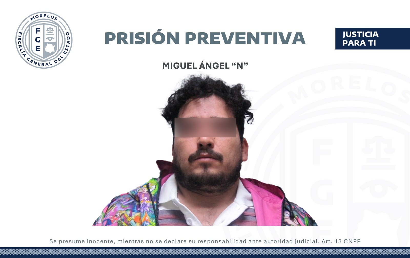 Prisión preventiva contra un hombre por homicidio en grado de tentativa y daños en Cuernavaca*