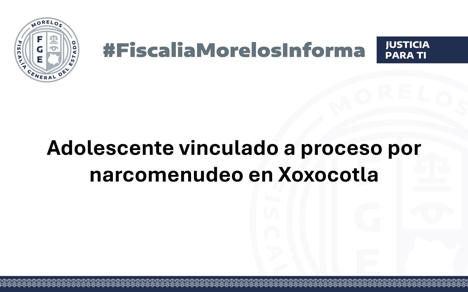 Adolescente vinculado a proceso por narcomenudeo en Xoxocotla