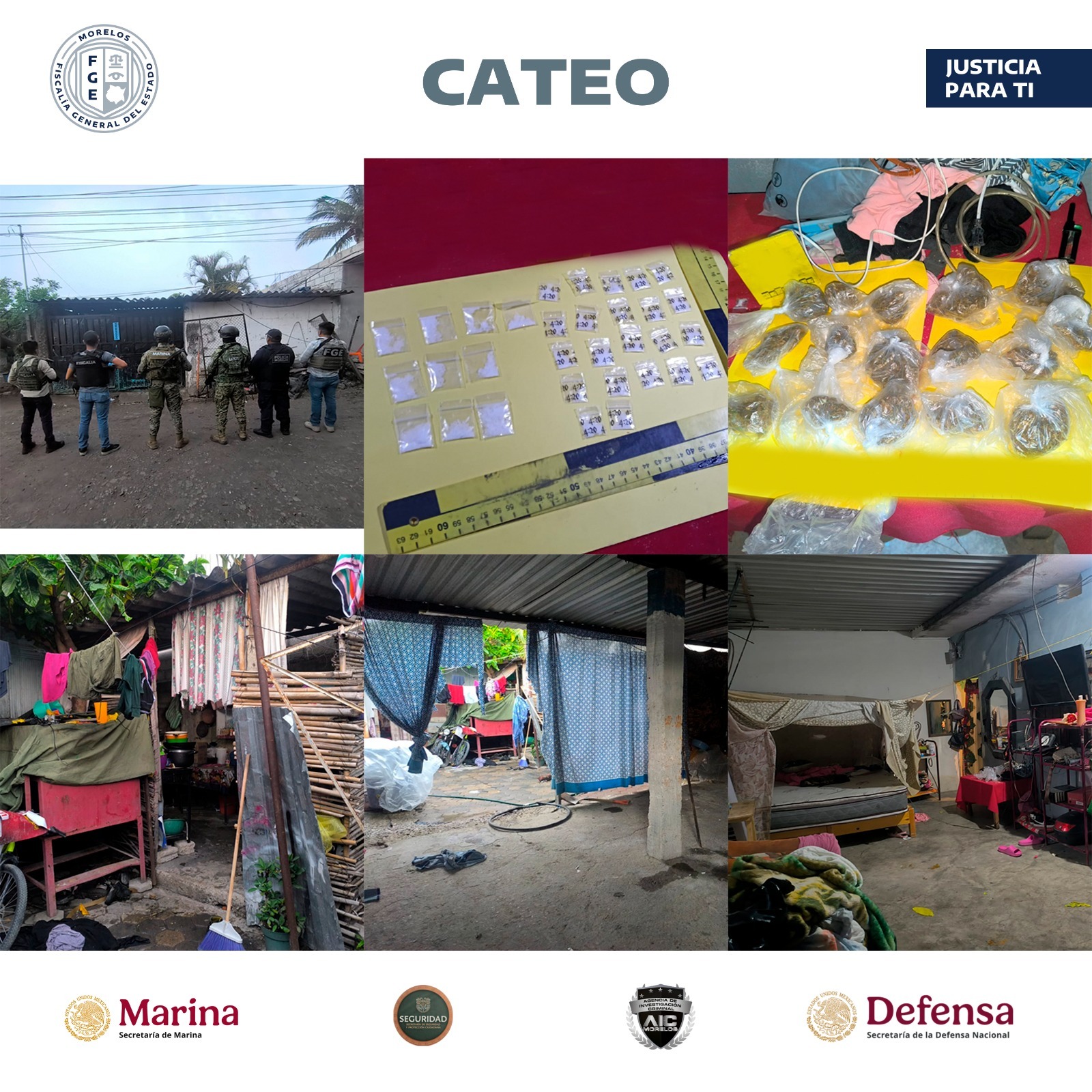 Catean inmueble presuntamente utilizado para la venta de estupefacientes en Jojutla