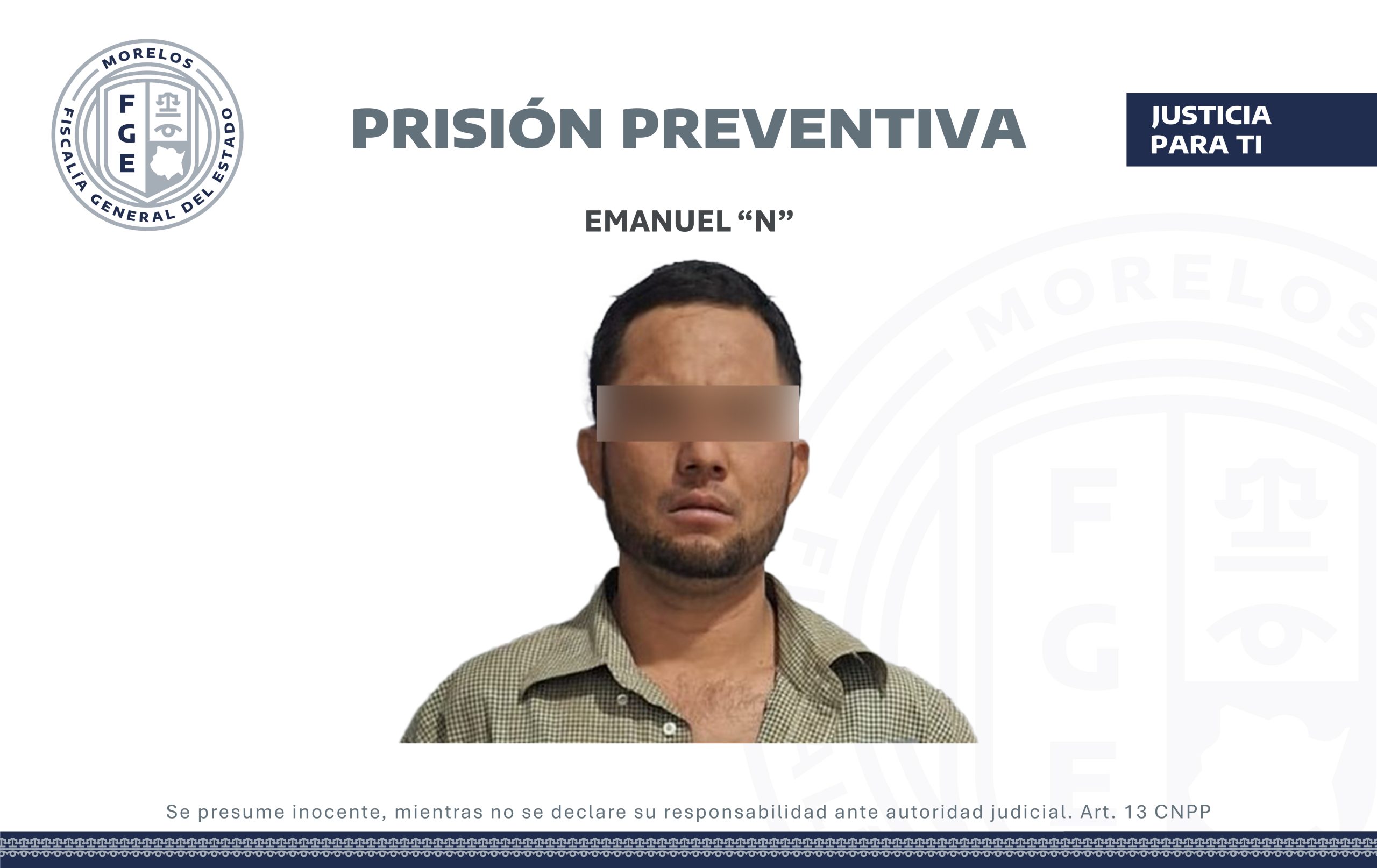 Prisión preventiva contra hombre por delito contra la salud y portación de arma de fuego en Ayala