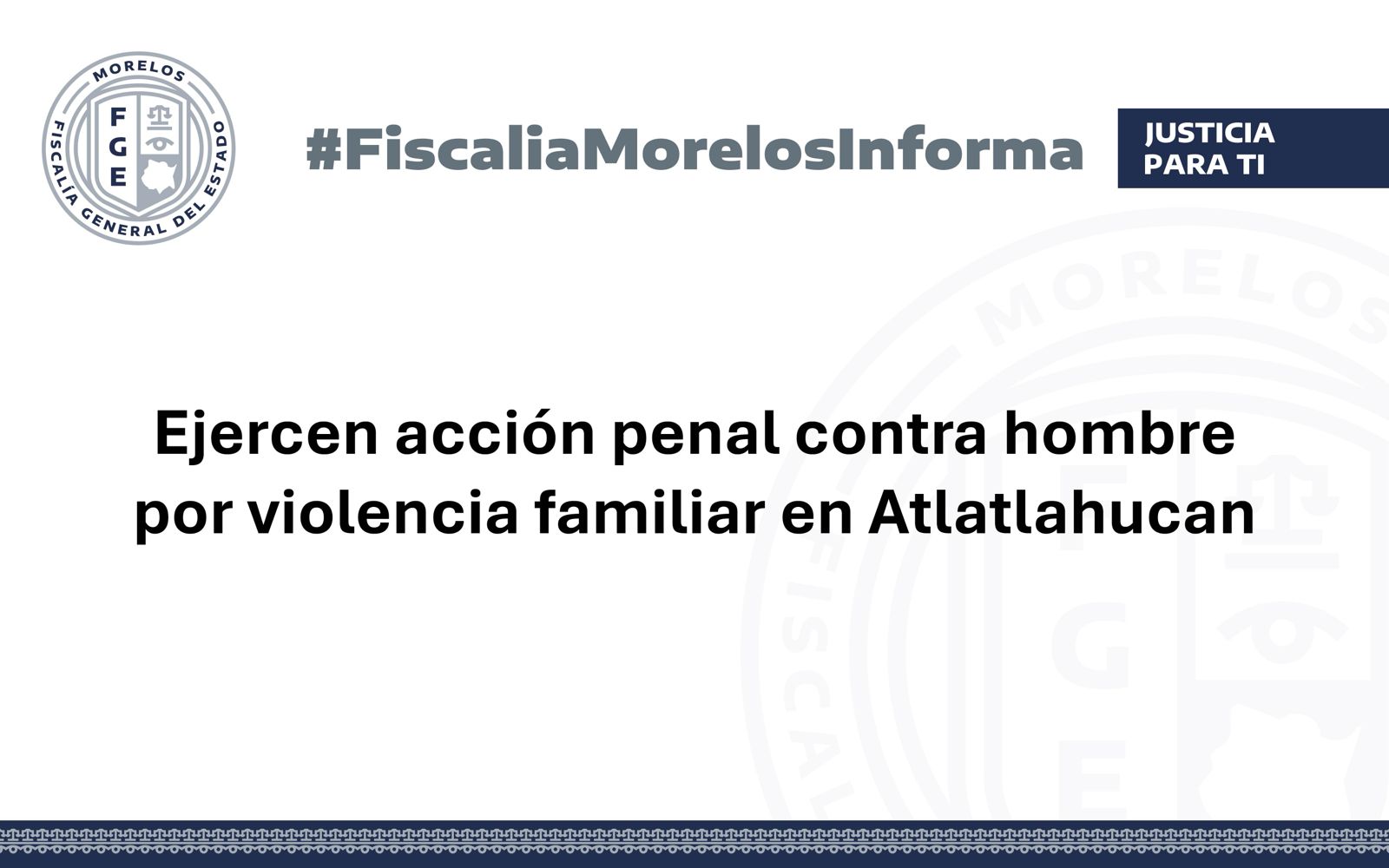Ejercen acción penal contra hombre por violencia familiar en Atlatlahucan