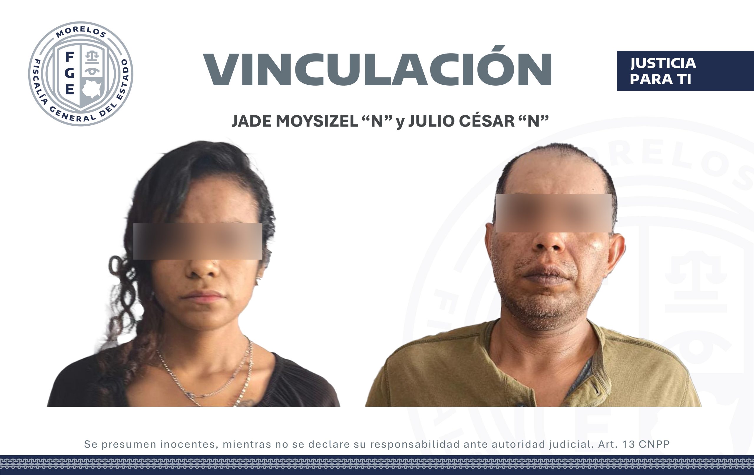 Vinculan a proceso a pareja por el delito de homicidio calificado en Cuernavaca