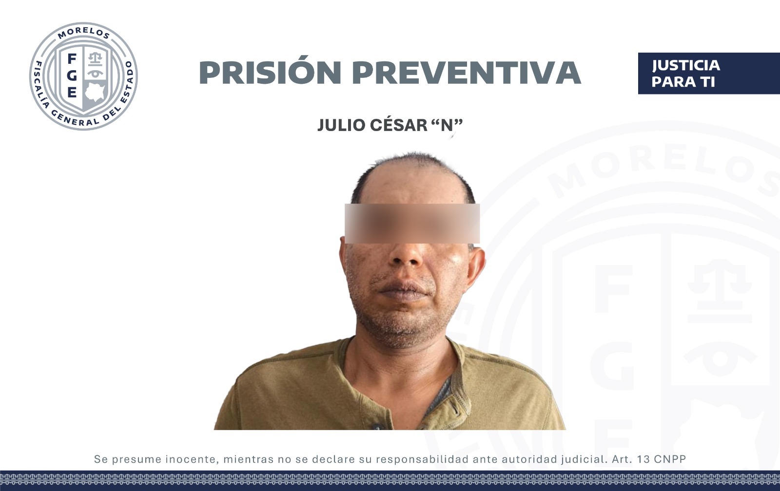 Prisión preventiva para pareja por el delito de homicidio calificado