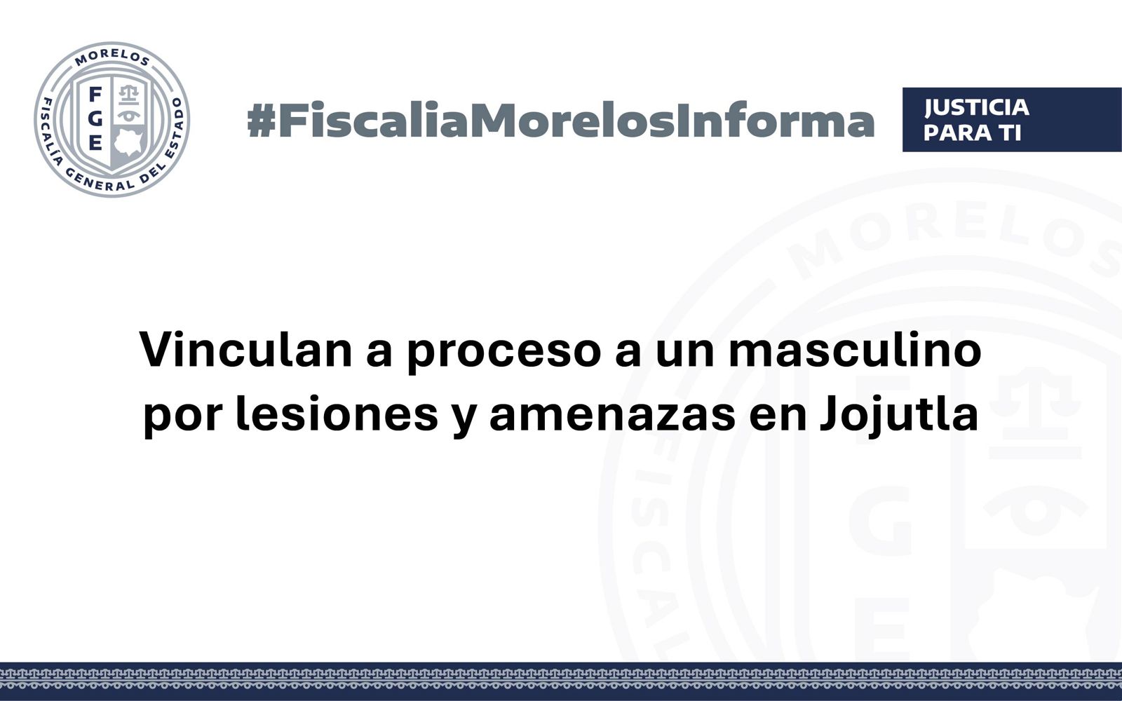 Vinculan a proceso a un masculino por lesiones y amenazas en Jojutla