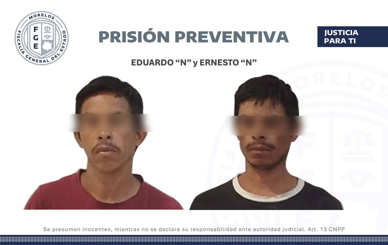 Prisión preventiva contra dos hombres por la desaparición de un niño en Yecapixtla