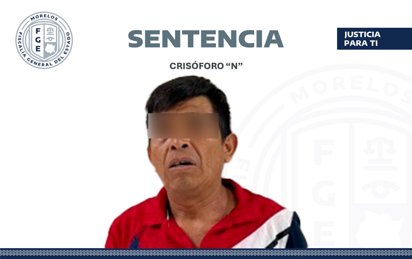 Obtiene FGE sentencia de 60 años de prisión en contra de un hombre por el delito de violación equiparada agravada en Tlayacapan