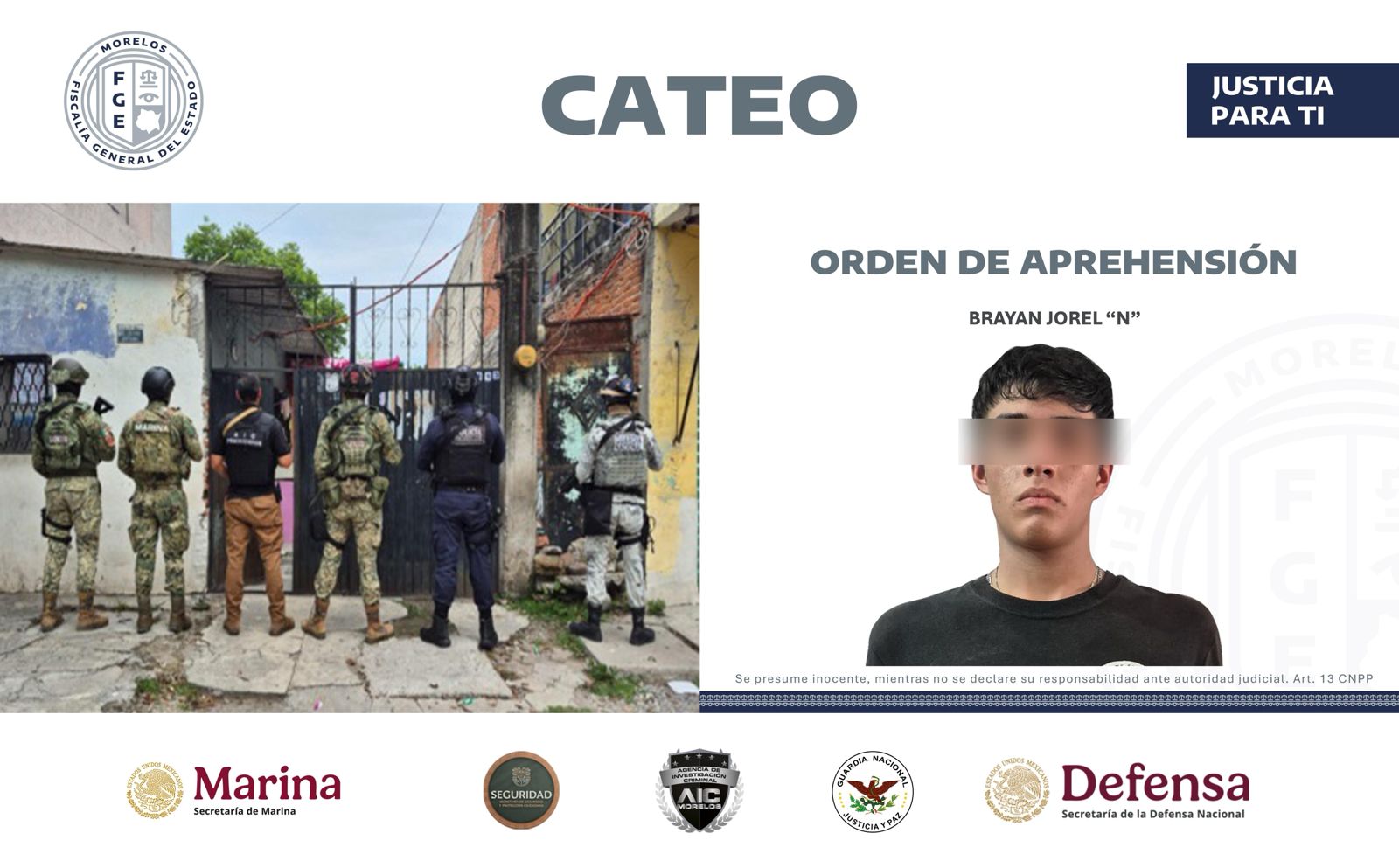 Detienen a masculino en Jojutla por feminicidio en grado de tentativa