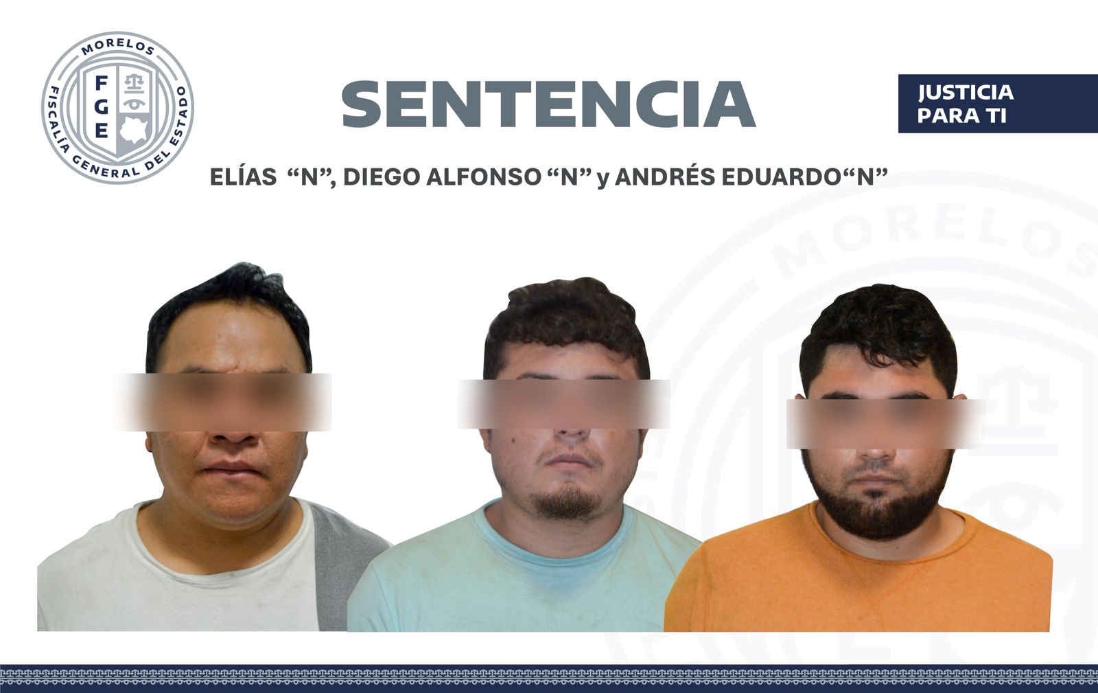 Sentencia de 50 años de prisión contra tres hombres por secuestro agravado