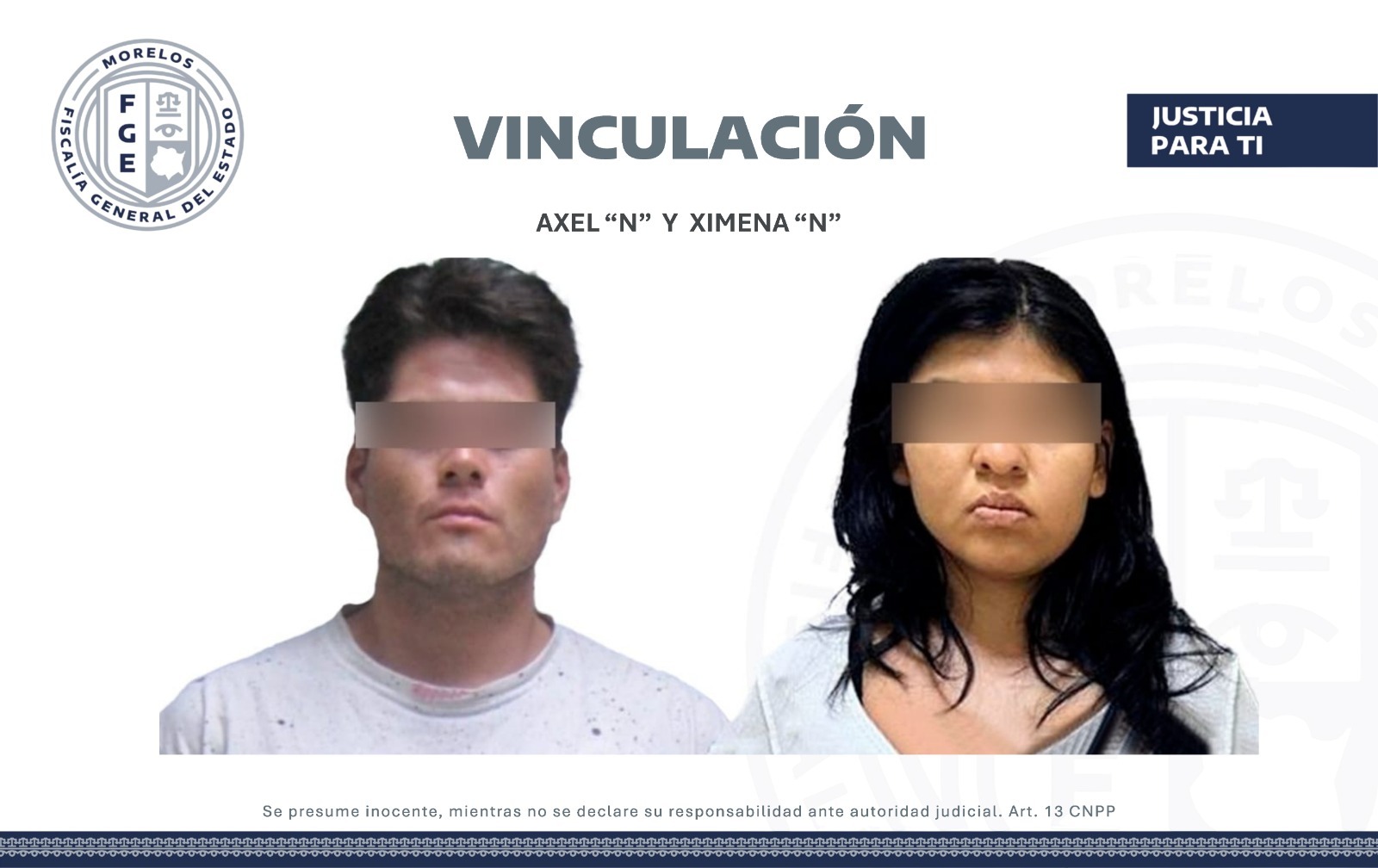 VINCULAN A PROCESO A PAREJA POR ROBO DE VEHÍCULO AUTOMOTOR AGRAVADO EN JIUTEPEC
