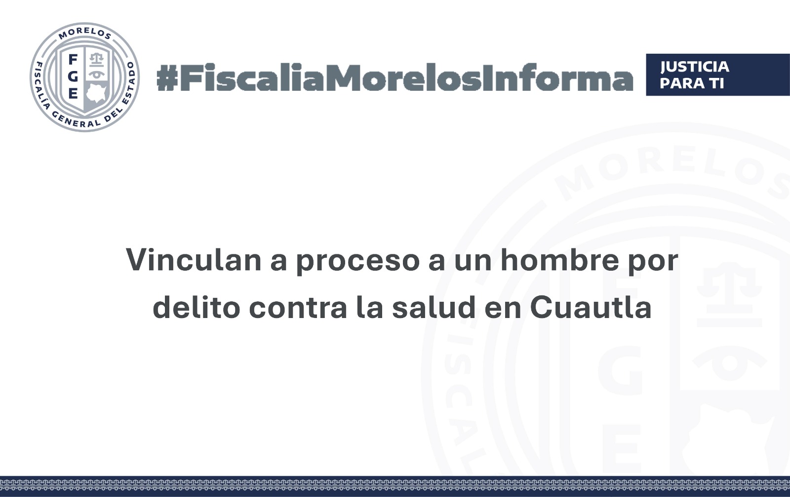 Vinculan a proceso a un hombre por delito contra la salud en Cuautla