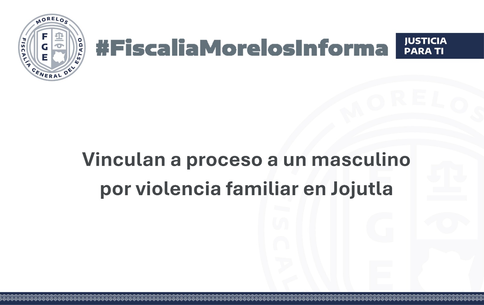 Vinculan a proceso a un masculino por violencia familiar en Jojutla