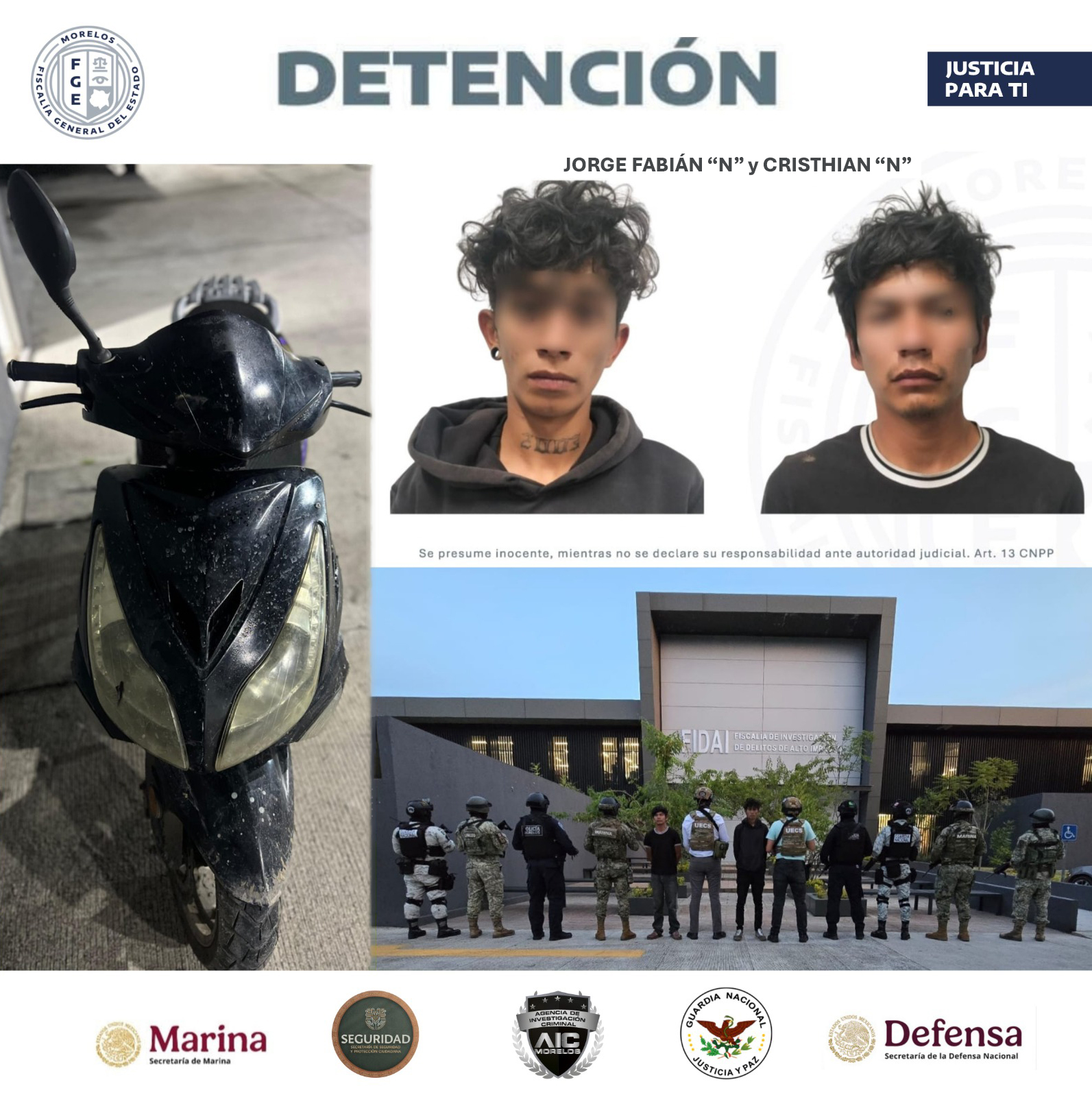 DESMANTELA FIDAI CÉLULA DEDICADA A LA EXTORSIÓN EN YAUTEPEC