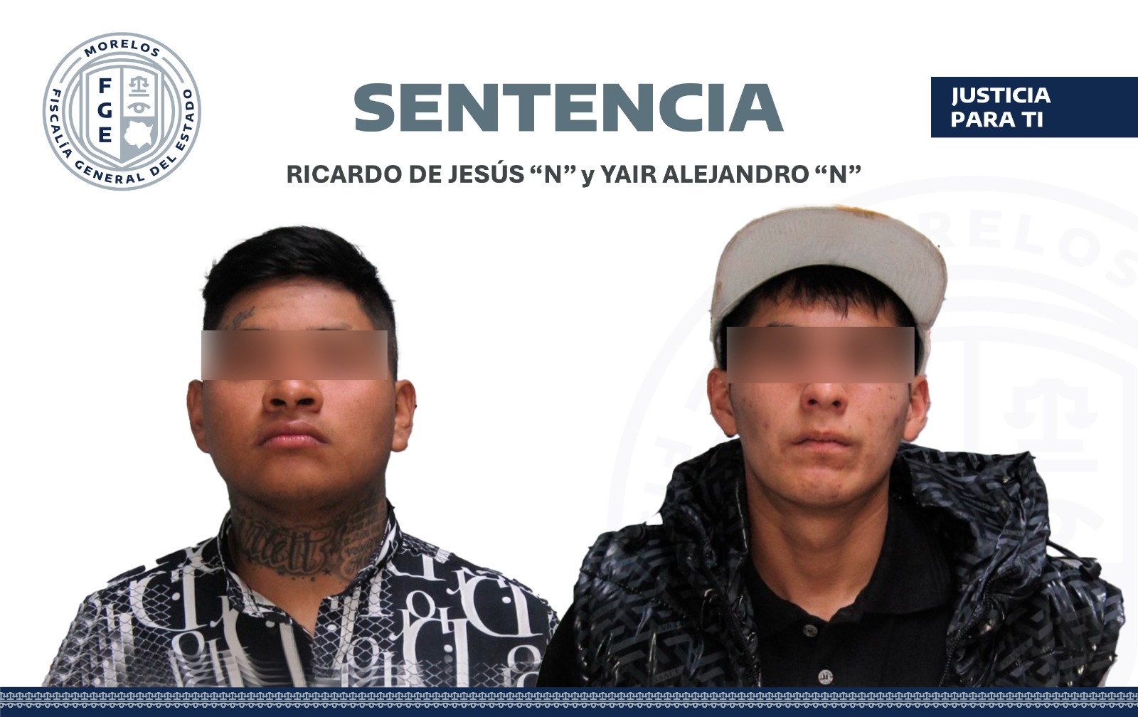 LOGRA FGE SENTENCIA DE 15 AÑOS DE PRISIÓN CONTRA DOS HOMBRES POR ROBO DE VEHÍCULO CON VIOLENCIA EN CUERNAVACA