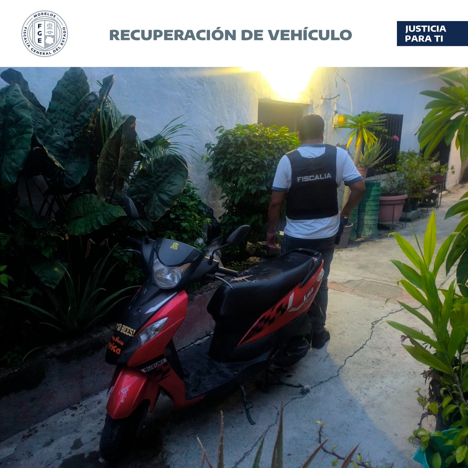 ASEGURAN UNA MOTOCICLETA RELACIONADA CON INVESTIGACIÓN POR ABUSO DE CONFIANZA EN TLAQUILTENANGO