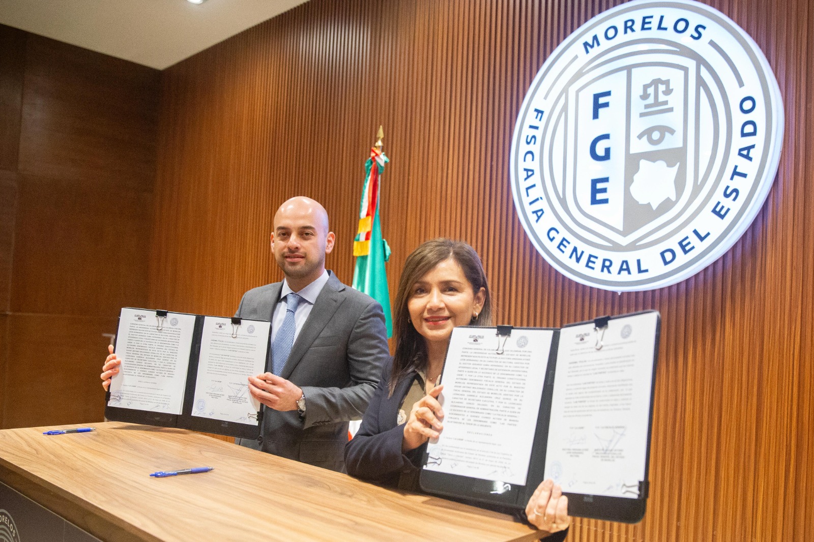 FIRMAN FISCALÍA MORELOS Y UAEM CONVENIO PARA EL DESARROLLO DE PROYECTOS CONJUNTOS